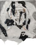 Portrait VI, 2011, Acryl, Mischtechnik, verschiedene Materialien auf Fließ und Leinwand, 30 x 30 cm